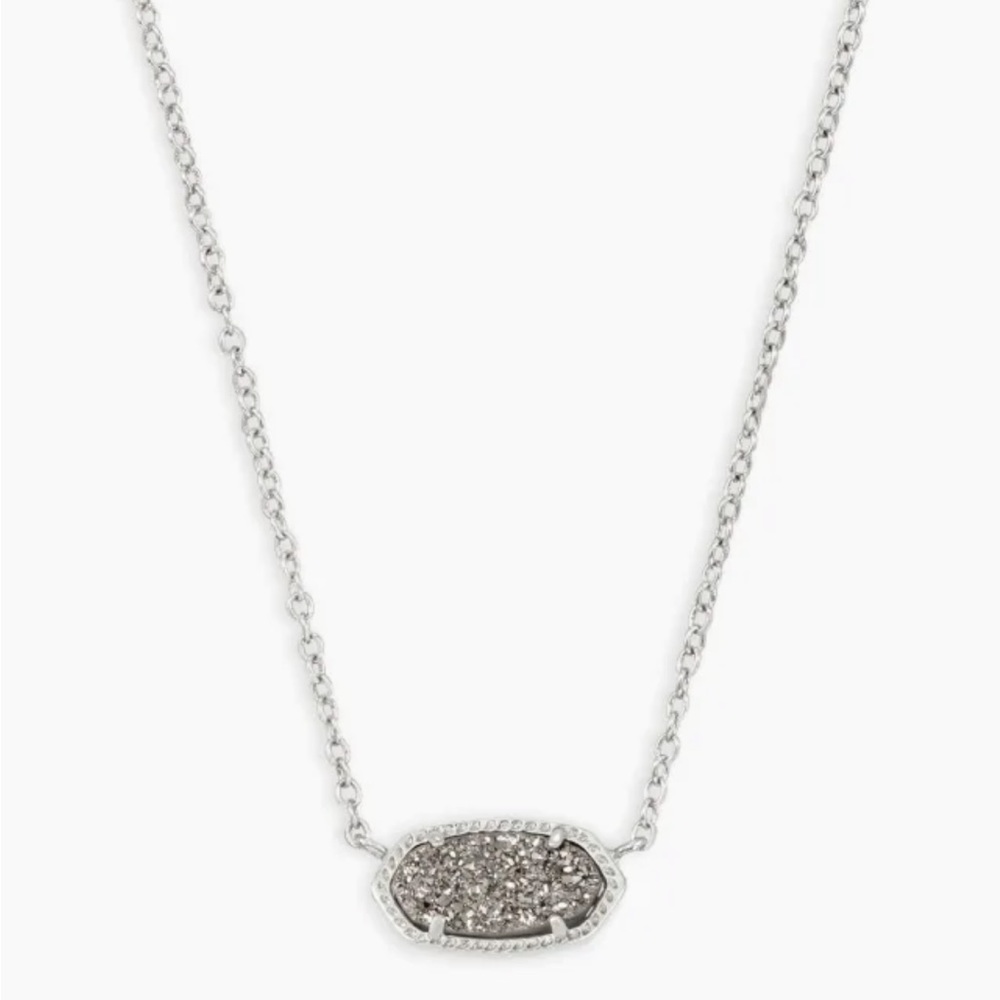 Kendra Scott Elisa Silver Druzy Necklace
